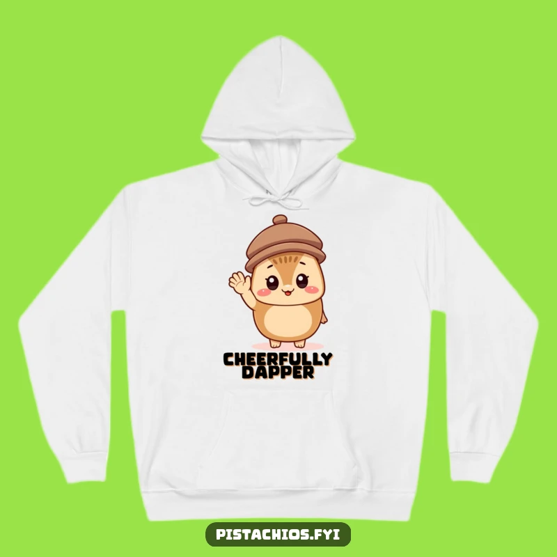 Funny Cheerful Hazelnut Hoodie: Tiny Hat Wave for a Perfect Funny Gift