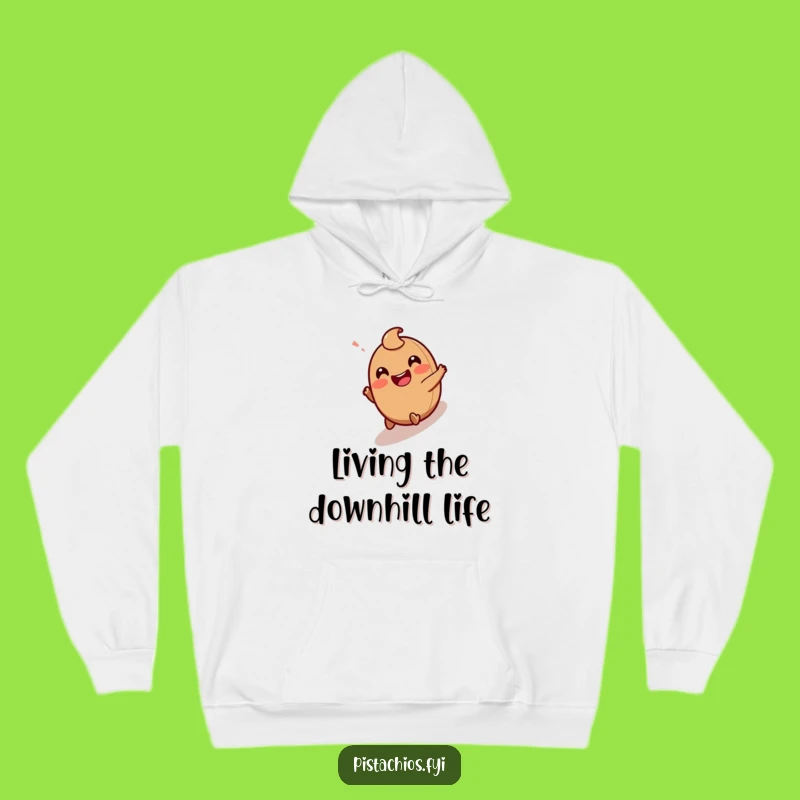 Funny Hazelnut Hoodie: Cozy Giggling Character Rolling Downhill - Great Gift!