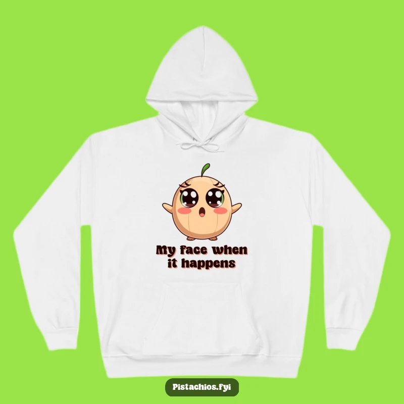 Funny Surprised Brazil Nut Hoodie - Wide-Eyed Shock, Cozy & Hilarious!