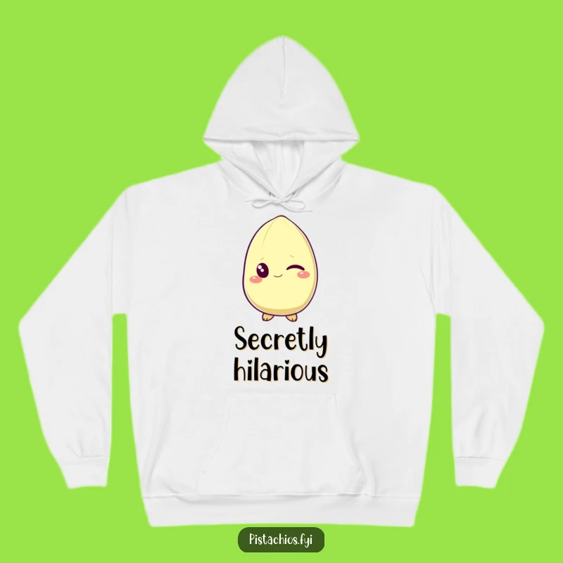 Funny Winking Pistachio Hoodie: Cozy Up with Hilarious Cheeky Comfort