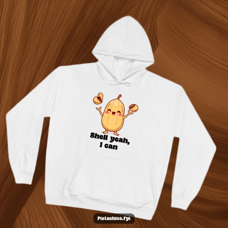 Funny Hoodie: A playful nut character demonstrating impressive juggling skills, providing warmth and a touch of whimsical humor.