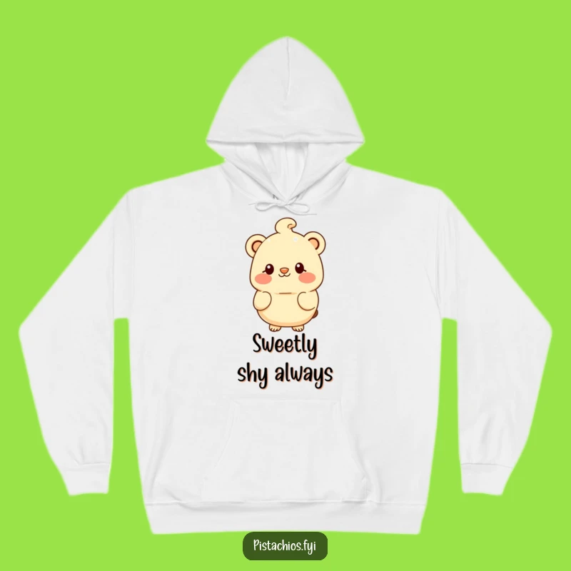 Cozy Funny Macadamia Shy Smile Hoodie - Warm Nutty Comfort, Ideal Funny Gift