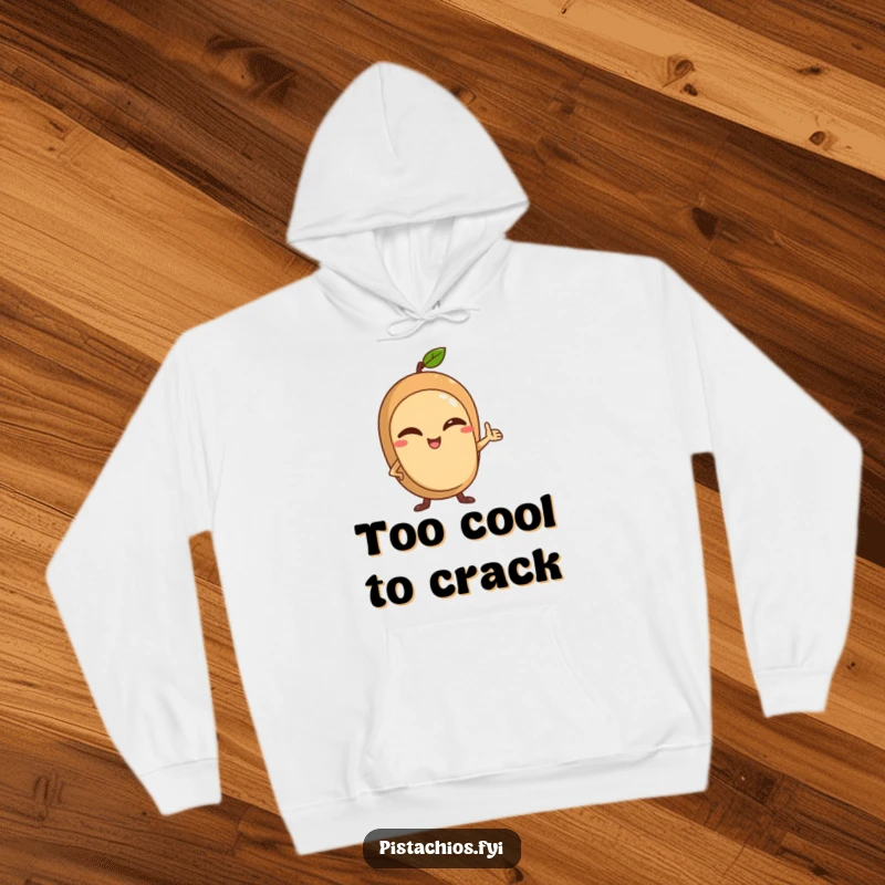 Funny Hoodie featuring a winking nut character striking a confident pose, perfect for cool and humorous vibes.