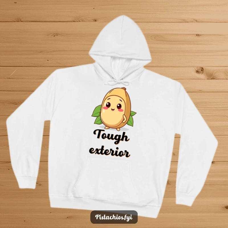 Funny Kawaii Brazil Nut Hoodie: A soft hoodie featuring a Kawaii Brazil nut proud of its sturdy shell, offering warmth and confidence.