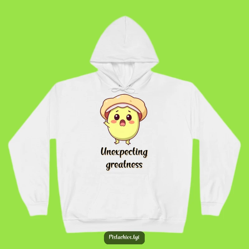 Funny Surprise Pistachio Pop Hoodie - Delightful Character Comfort
