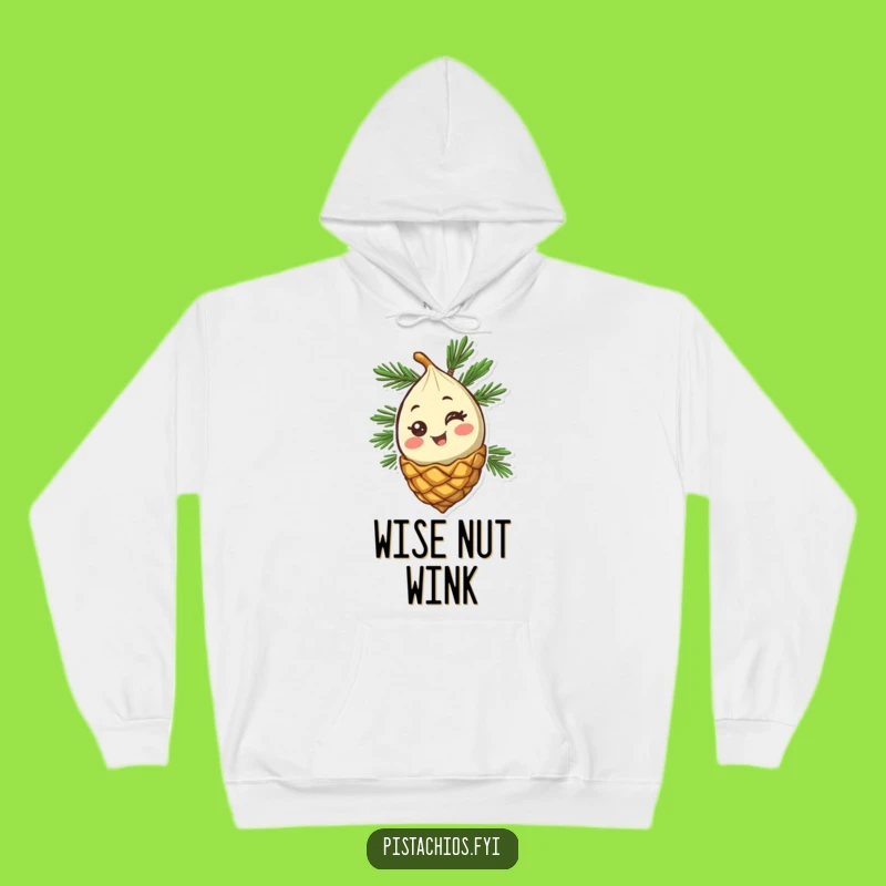 Funny Pine Nut Hoodie - Cozy Winking Nut for Warm Laughs