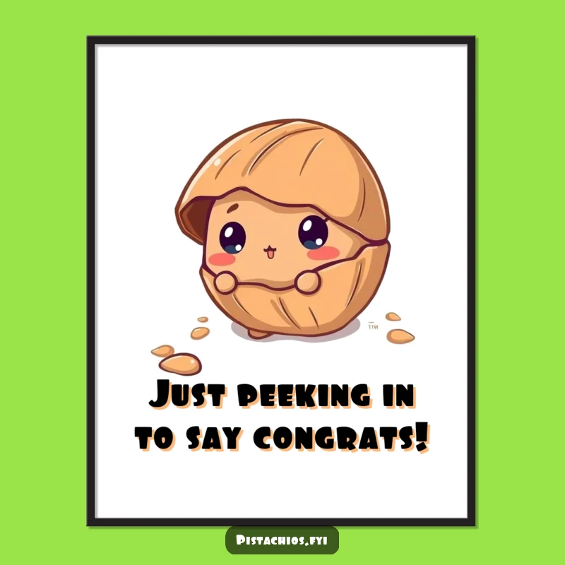 Free Printable Wall Art: Curious Pecan - Funny Intrigue Download