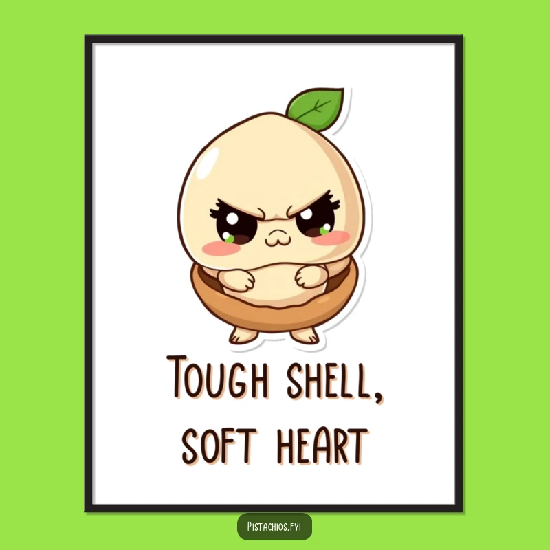 Free Printable Wall Art: Tough Macadamia Nut Funny Downloadable Decor for Bold Spaces