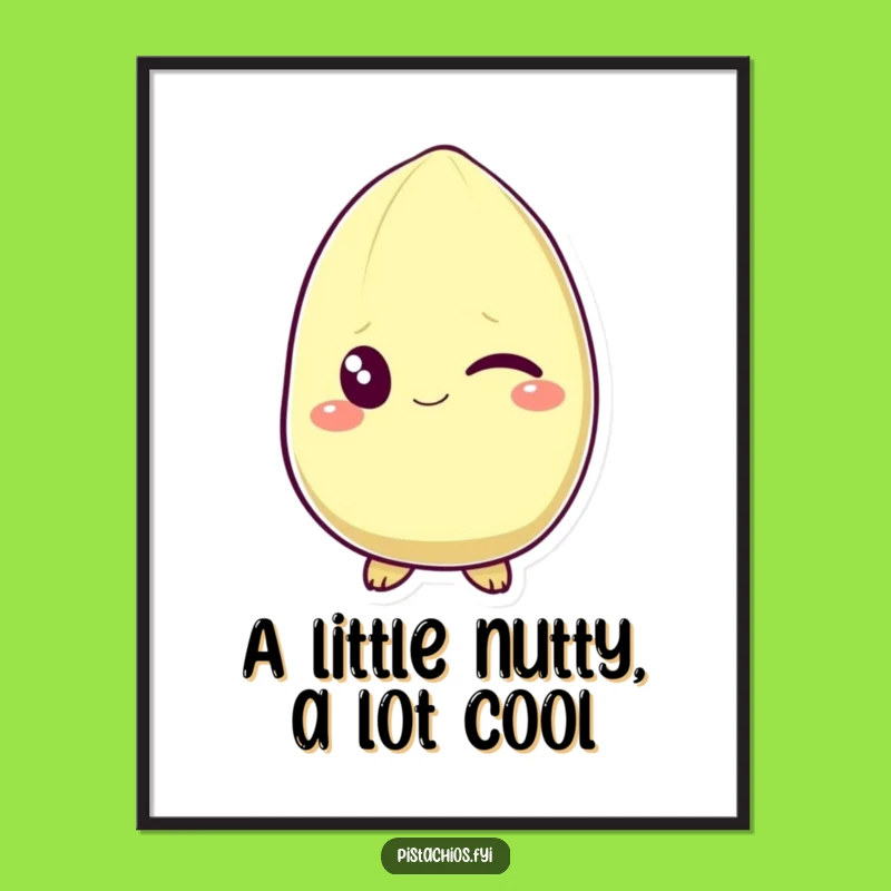 Funny Free Printable Wall Art: Winking Pistachio, Hilarious Downloadable Decor