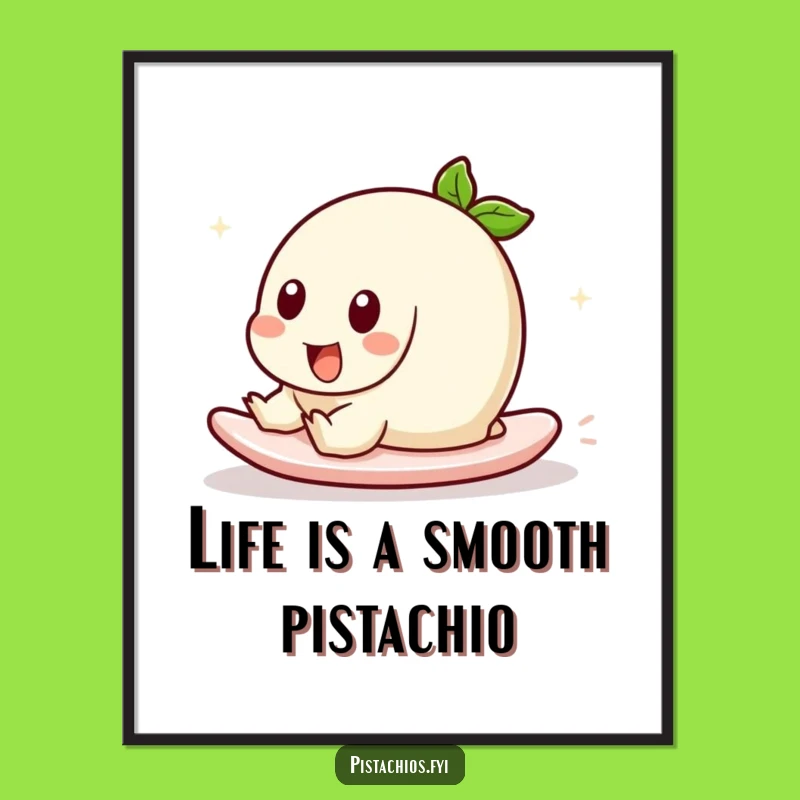 Funny Free Printable Wall Art: Sliding Pistachio, Hilarious Downloadable Decor