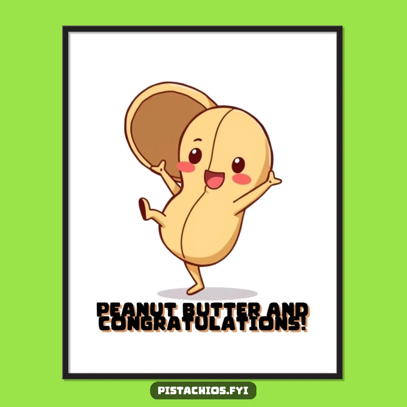 Free Printable Wall Art: Cartwheeling Peanut - Funny Action Decor