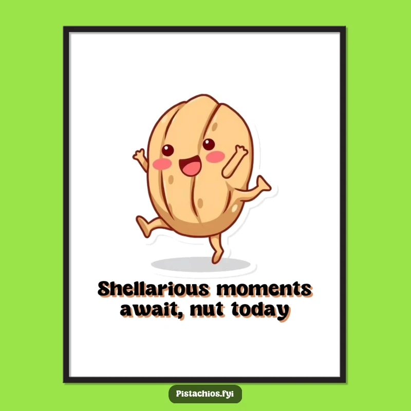 Funny Free Printable Wall Art: Playful Walnut Cartwheel, Quirky Downloadable Decor for Any Room