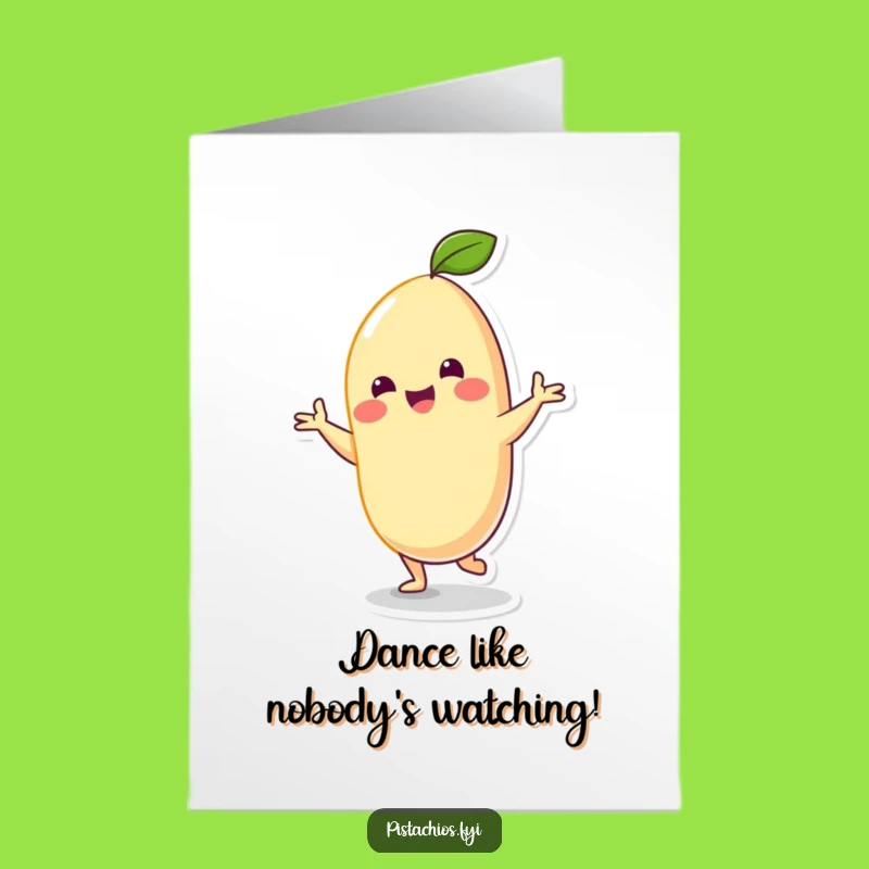 Free Printable Birthday Card: Funny Cashew Dancer Downloadable Gift for Instant Laughter