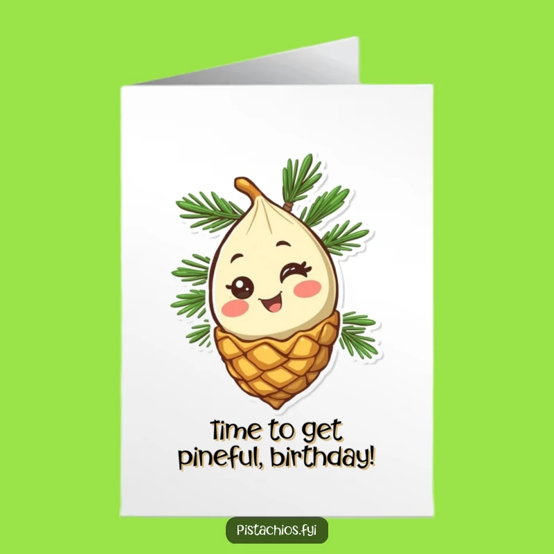 Free Printable Birthday Card: Winking Pine Nut, Hilarious Downloadable Gift for a Cheerful Celebration!