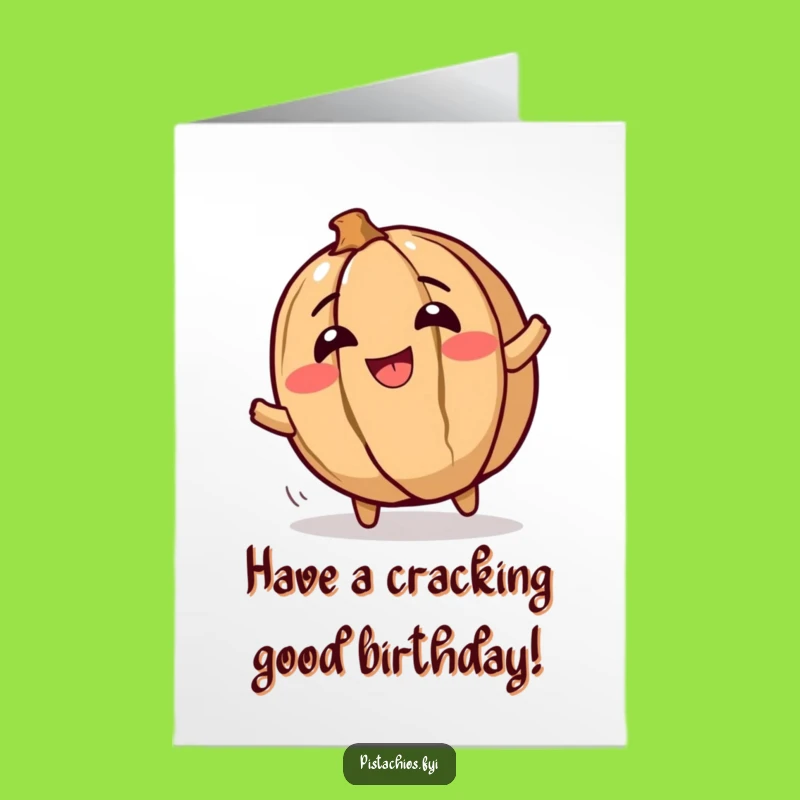 Free Printable Giggling Walnut Birthday Card: Rolling with Fun Downloadable Gift