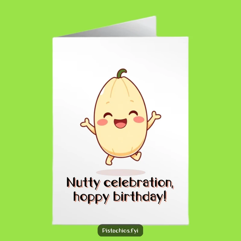 Free Printable Funny Pistachio Birthday Card - Joyful Hop Downloadable Pistachio Design