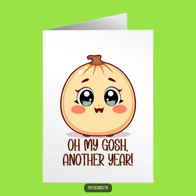 Free Printable Birthday Card: Surprised Nut, Joyful Downloadable Gift for Loved Ones