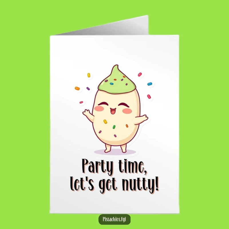 Free Printable Funny Pistachio Birthday Card - Winking Juggler Downloadable Sprinkles Design