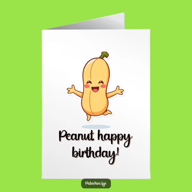 Free Printable Peanut Birthday Card: Jump for Joyful Celebration