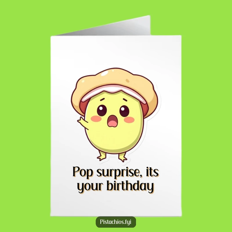 Free Printable Birthday Card: Exploding Pistachio Surprise - Funny Downloadable Gift