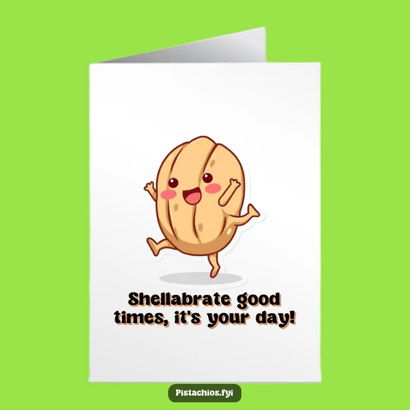 Free Printable Birthday Card: Funny Walnut Cartwheel, Hilarious Downloadable Gift for Nutty Celebrations