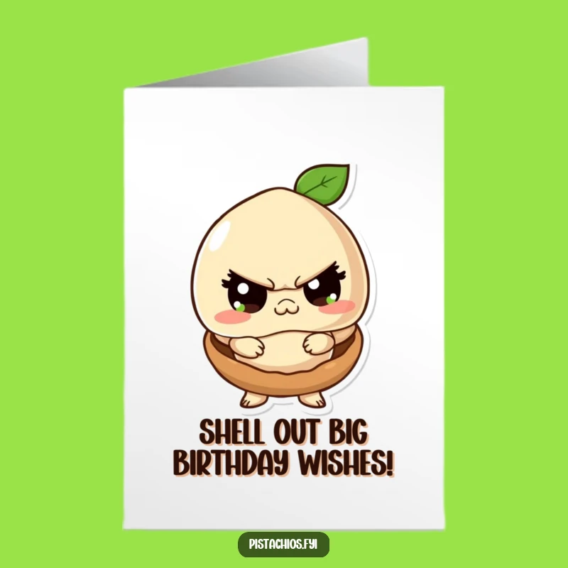 Free Printable Birthday Card: Tough Macadamia Nut Funny Downloadable Gift for Big Personalities