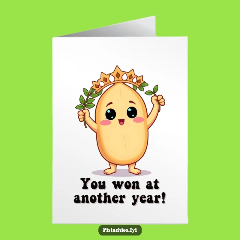 Free Printable Birthday Card: Triumphant Nut Wreath Funny Downloadable Gift