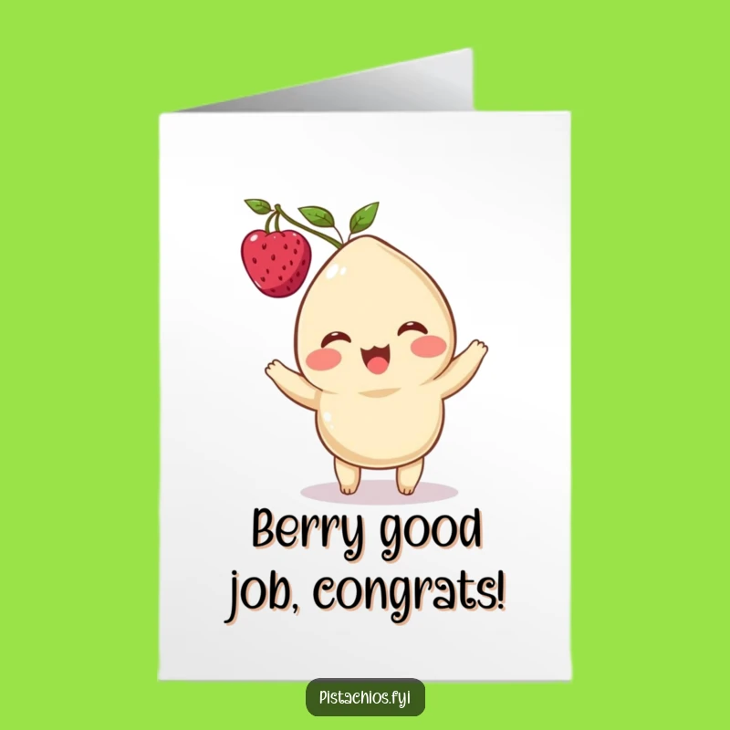 Free Printable Cashew Congrats Card - Berry Balance, Funny Downloadable for Success
