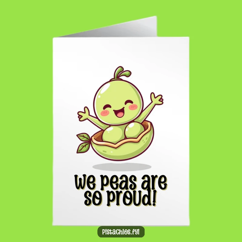 Free Printable Congrats Card: Joyful Pea, Bouncy Downloadable Gift
