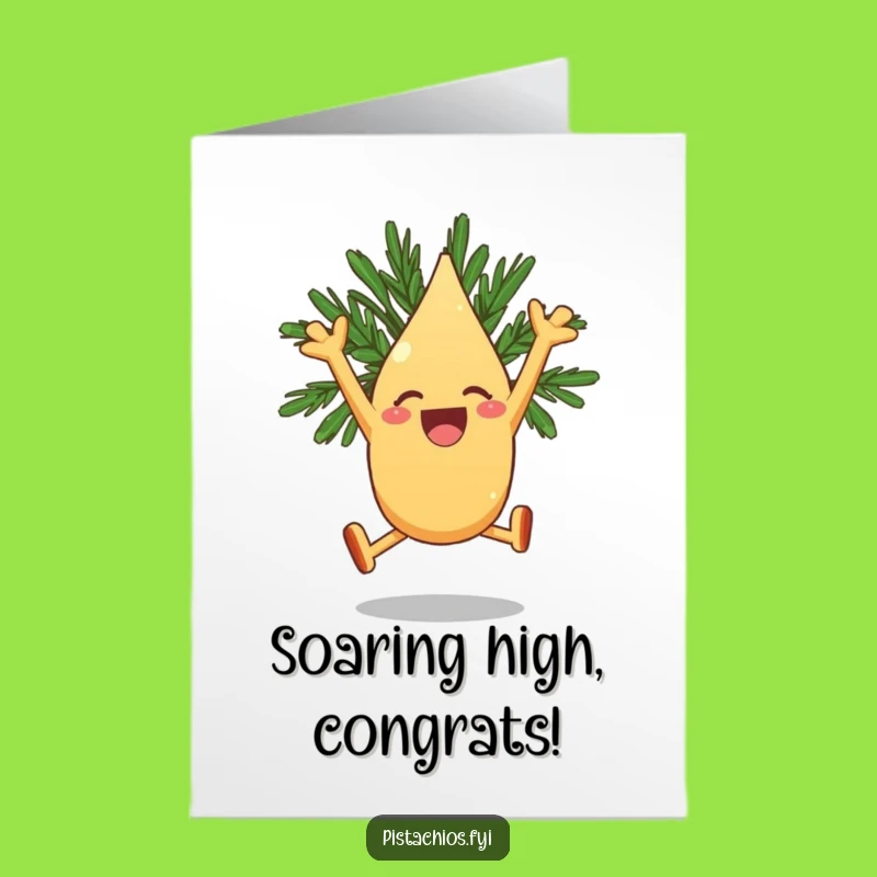 Free Printable Congrats Card: Joyous Pine Nut Leaping - Exciting Downloadable!