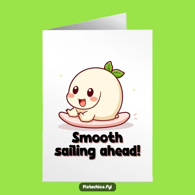 Free Printable Congrats Card: Sliding Pistachio, Hilarious Downloadable Celebration