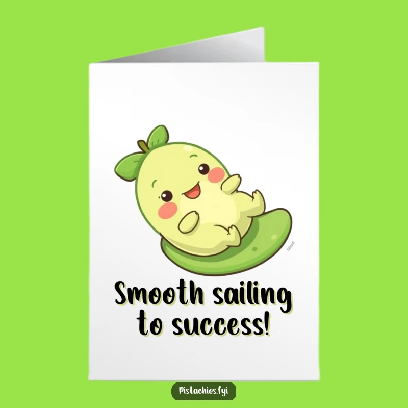 Free Printable Congrats Card: Sliding Pistachio, Smooth Success, Downloadable Celebration