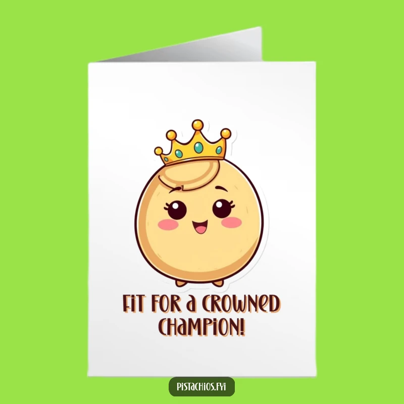 Free Printable Crown Nut Card: Funny Congratulations Downloadable Greeting for Victors