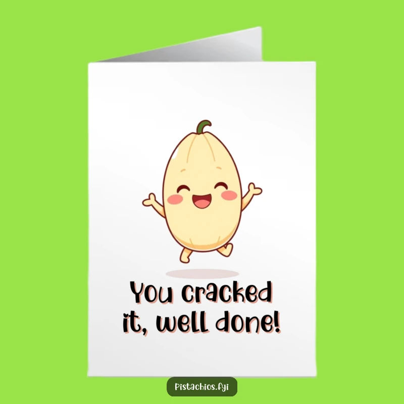Free Printable Funny Pistachio Congratulations Card - Joyful Hop Downloadable Celebration