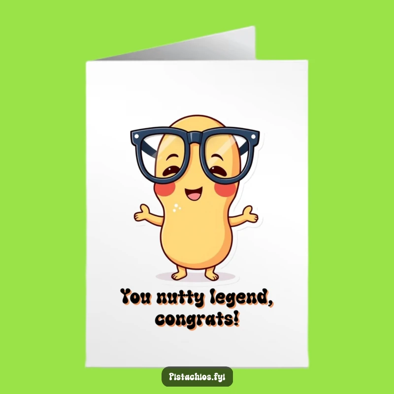Free Printable Peanut Congrats Card - Silly Glasses, Funny Downloadable for Any Win