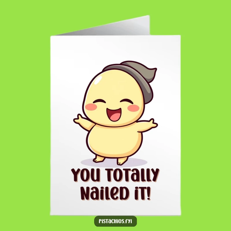 Free Printable Congratulations Card: Winking Cashew Jig Funny Downloadable Gift for Big Wins