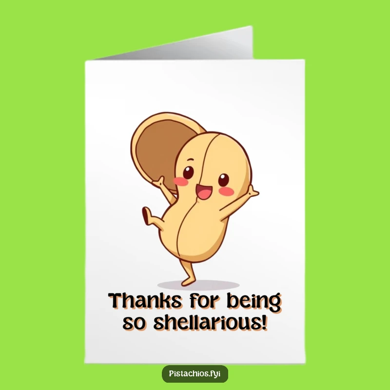 Free Printable Thank You Card: Cartwheeling Peanut - Grateful Flip Gift