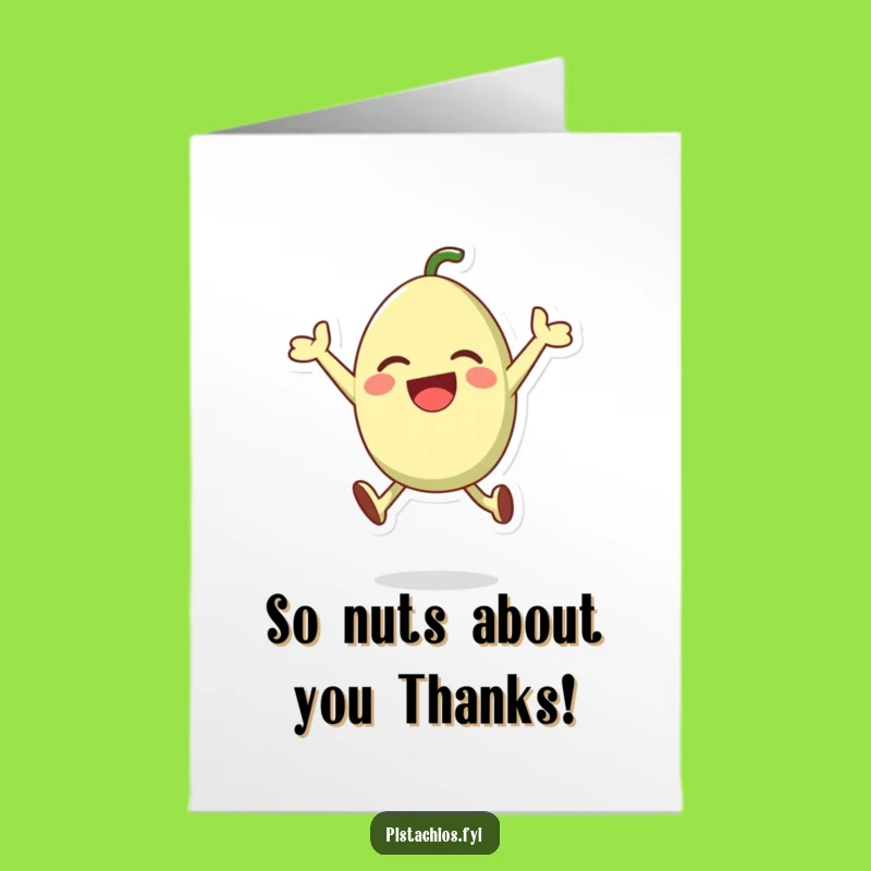 Free Printable Thank You Card: Pistachio's Grateful Leap - Easy Download