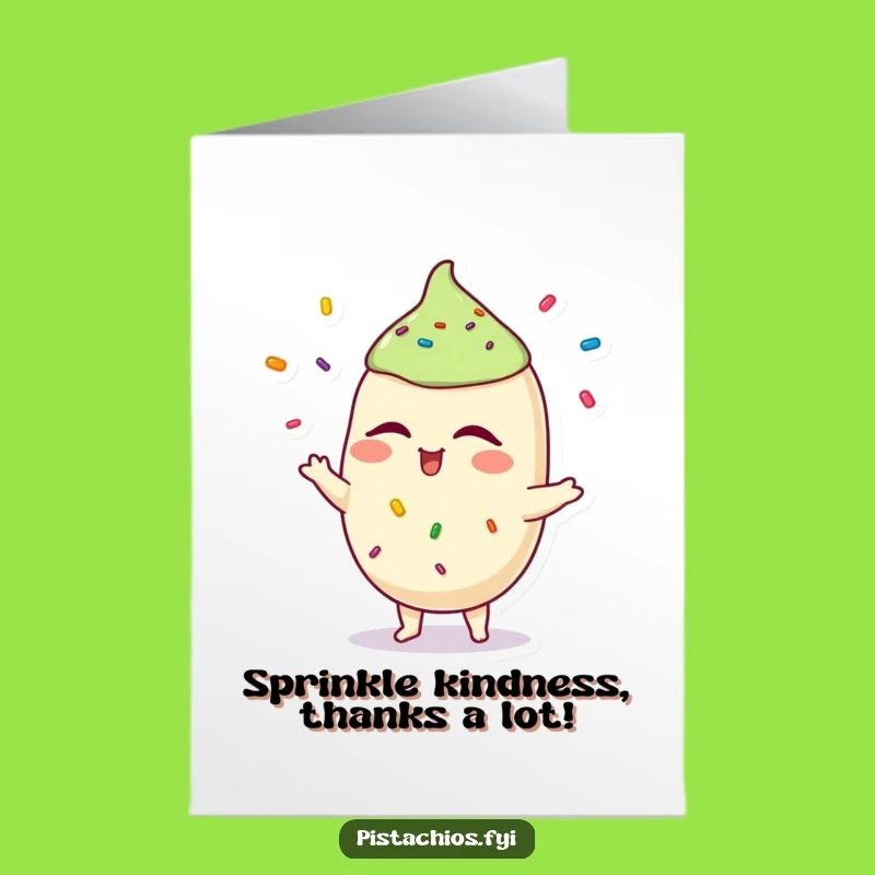 Free Printable Funny Pistachio Thank You Card - Winking Juggler Downloadable Gratitude