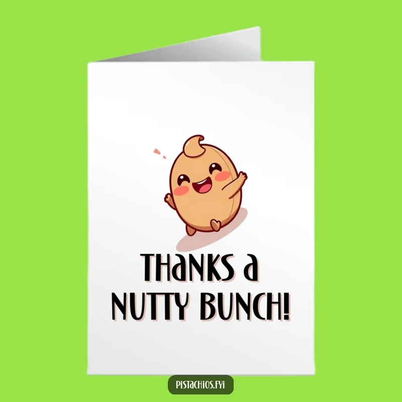 Free Printable Thank You Card: Giggling Hazelnut Rolling - Funny Downloadable Gift!