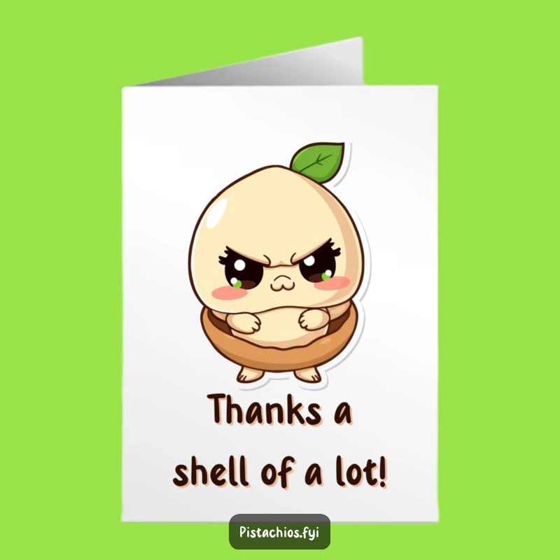 Free Printable Thank You Card: Tough Macadamia Nut Humorous Downloadable Gift for Big Thanks