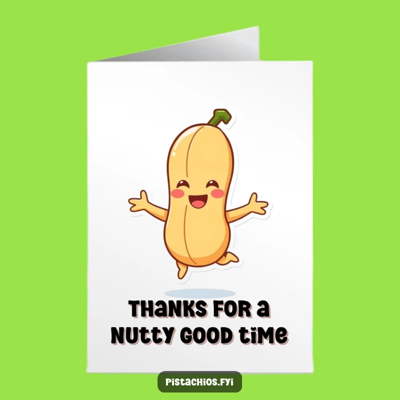 Free Printable Peanut Thank You Card: Grateful Jump of Appreciation