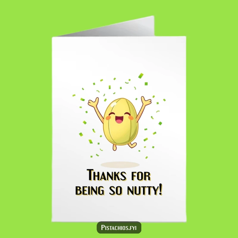 Free Printable Thank You Card: Joyful Pistachio Confetti Funny Downloadable Gift