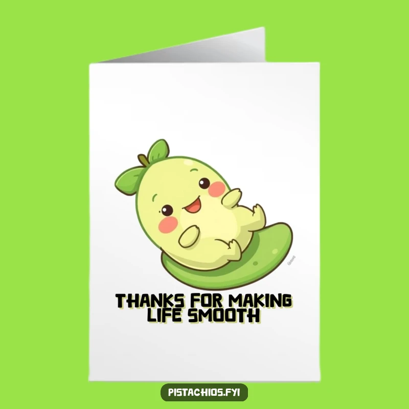 Free Printable Thank You Card: Sliding Pistachio, Grateful Glide, Downloadable Thanks