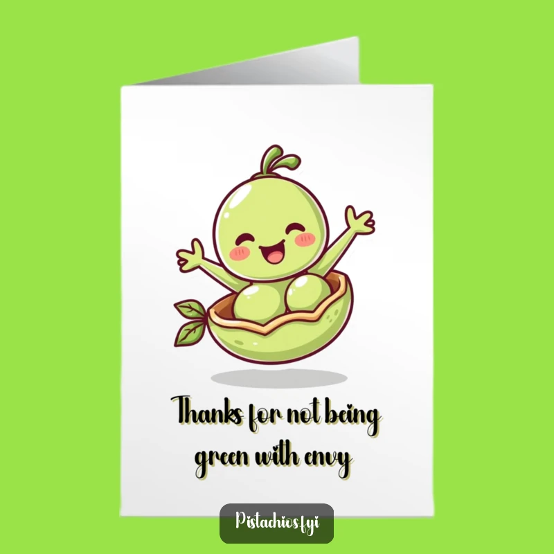 Free Printable Thank You Card: Happy Pea Pod, Bouncy Downloadable Gift