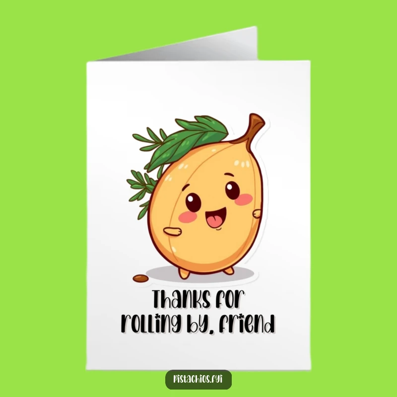 Free Printable Thank You Card: Mischievous Pine Nut, Fun Downloadable Gift for Your Appreciation