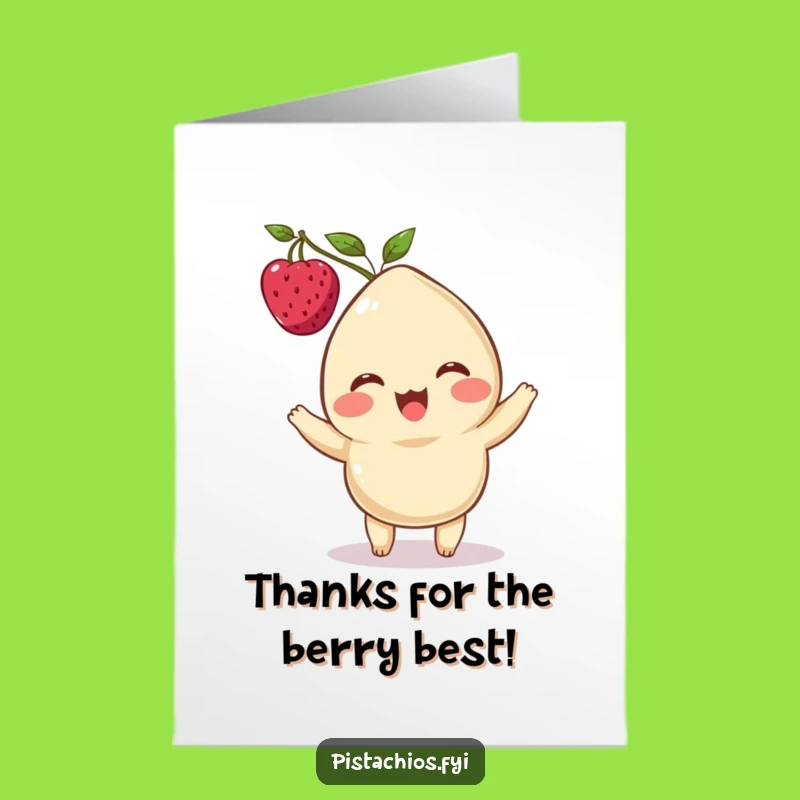 Free Printable Cashew Thank You Card - Berry Balance, Funny Downloadable Gratitude