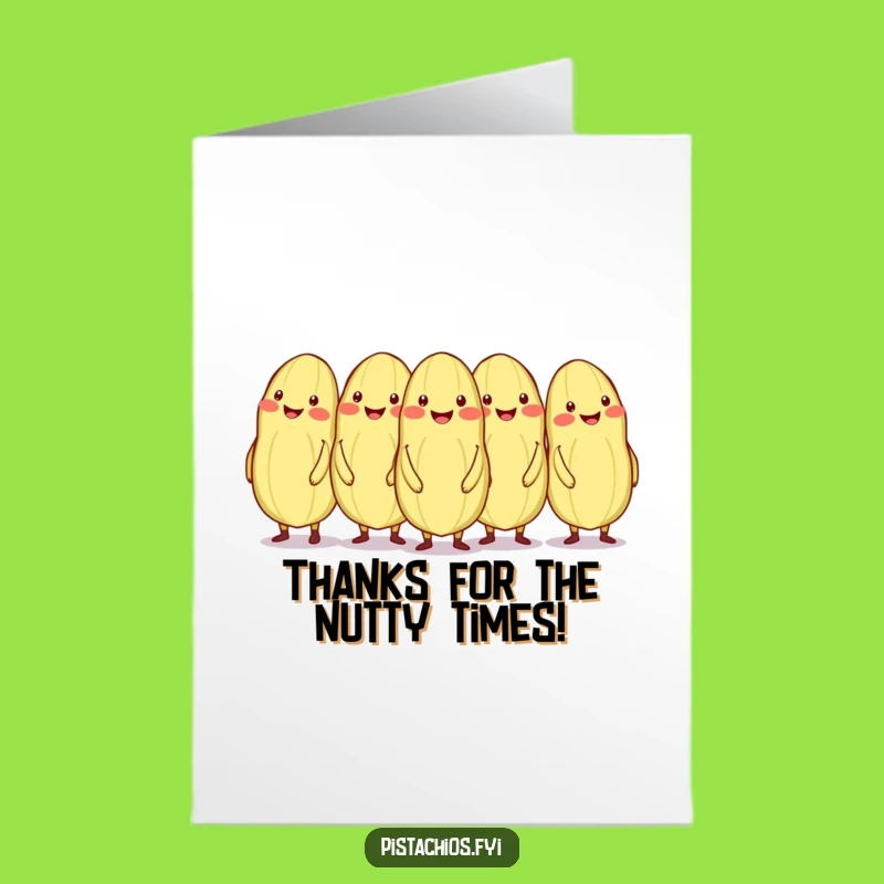Free Printable Conga Line Pistachios Thank You Card Funny Downloadable Gift