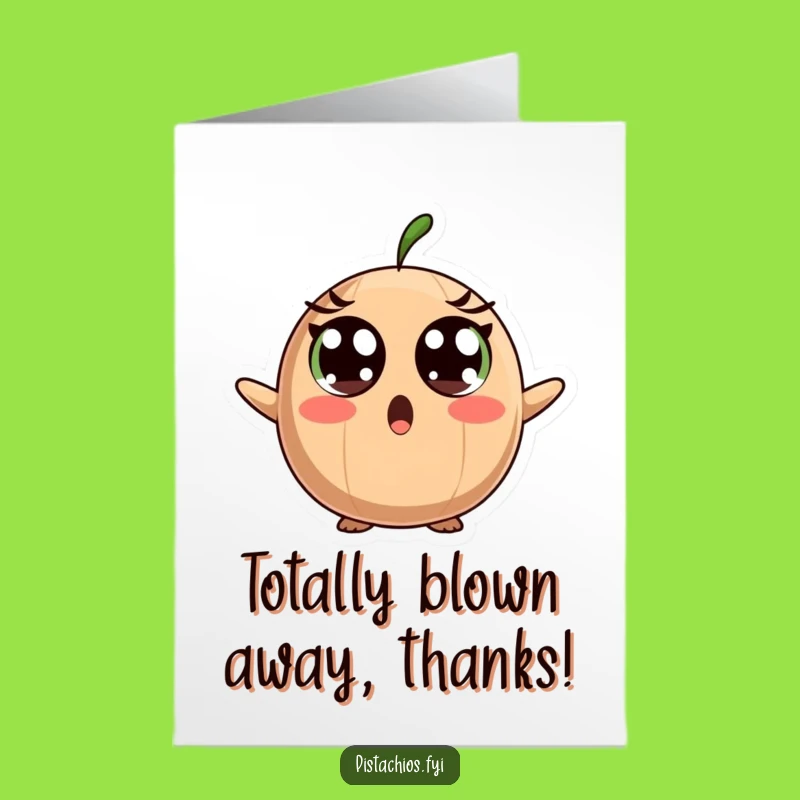 Free Printable Thank You Card: Surprised Brazil Nut - Shockingly Funny Downloadable!