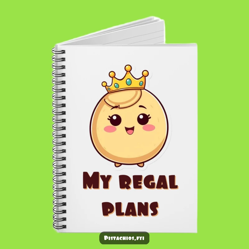 Funny Crowned Nut Notebook - Happy Journal & Perfect Regal Gift Idea